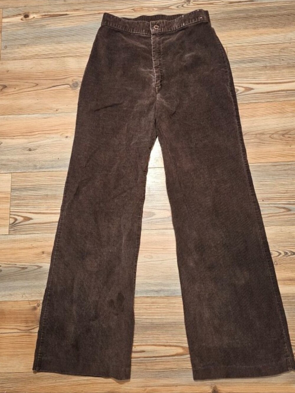 VTG Levi's Corduroy Brown Sf 207 70's 80's Scoville Zipper High Waisted Flare